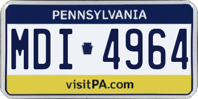 PA license plate MDI4964