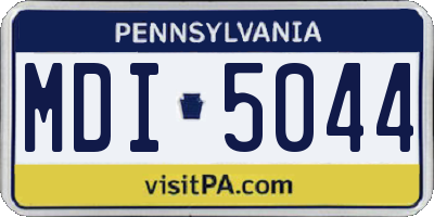PA license plate MDI5044