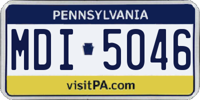 PA license plate MDI5046