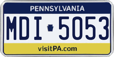PA license plate MDI5053