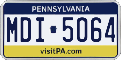 PA license plate MDI5064
