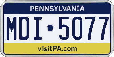 PA license plate MDI5077