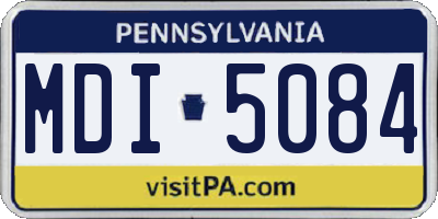 PA license plate MDI5084