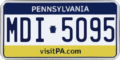 PA license plate MDI5095