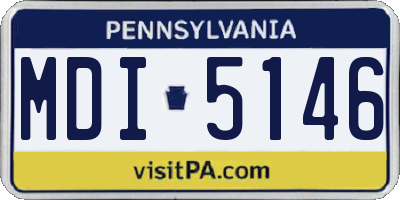 PA license plate MDI5146