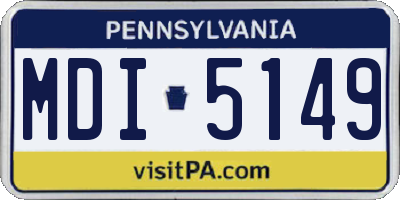 PA license plate MDI5149