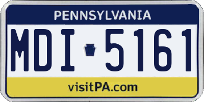 PA license plate MDI5161