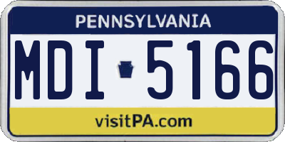 PA license plate MDI5166