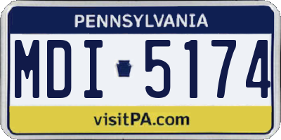 PA license plate MDI5174