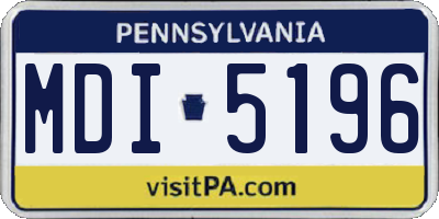 PA license plate MDI5196