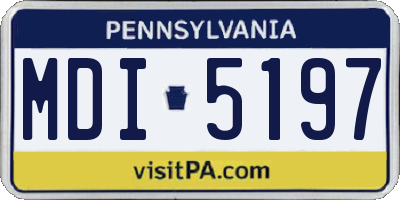 PA license plate MDI5197
