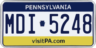 PA license plate MDI5248
