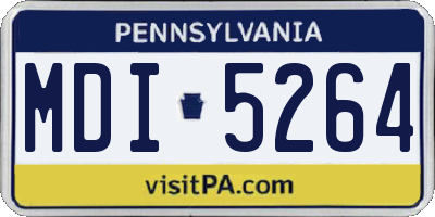 PA license plate MDI5264