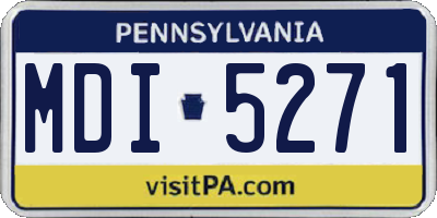 PA license plate MDI5271