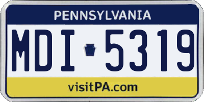 PA license plate MDI5319