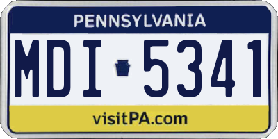 PA license plate MDI5341