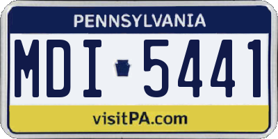 PA license plate MDI5441