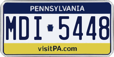 PA license plate MDI5448