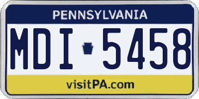 PA license plate MDI5458