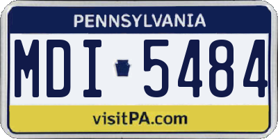 PA license plate MDI5484