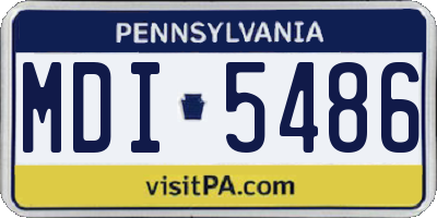 PA license plate MDI5486