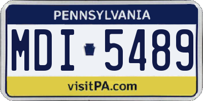PA license plate MDI5489