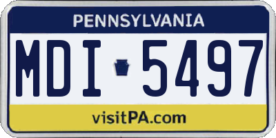 PA license plate MDI5497