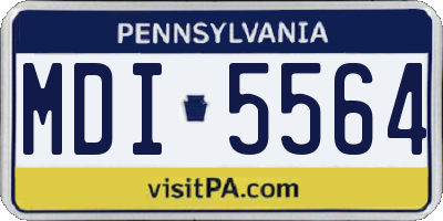 PA license plate MDI5564