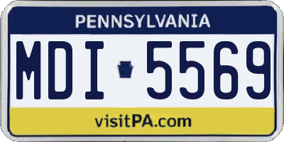 PA license plate MDI5569