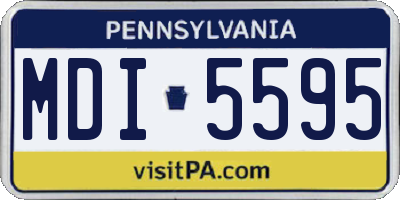 PA license plate MDI5595