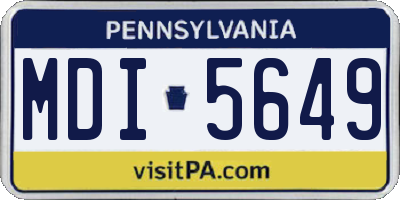PA license plate MDI5649