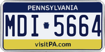 PA license plate MDI5664