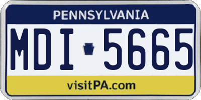 PA license plate MDI5665