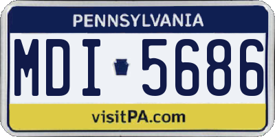 PA license plate MDI5686
