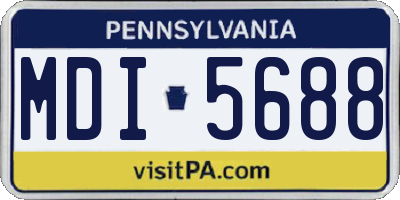 PA license plate MDI5688