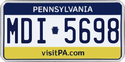 PA license plate MDI5698