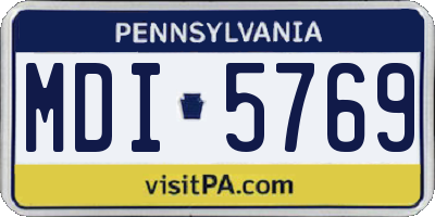 PA license plate MDI5769