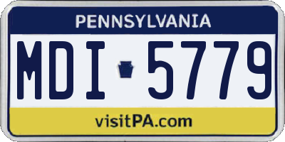 PA license plate MDI5779