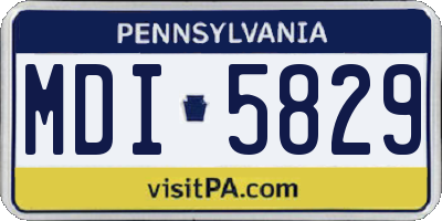 PA license plate MDI5829