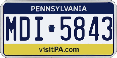 PA license plate MDI5843