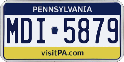 PA license plate MDI5879