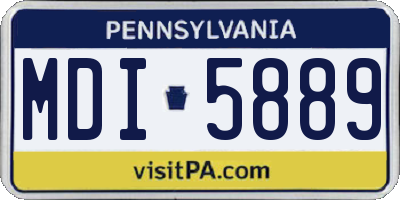 PA license plate MDI5889