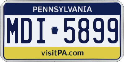 PA license plate MDI5899