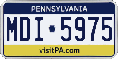 PA license plate MDI5975