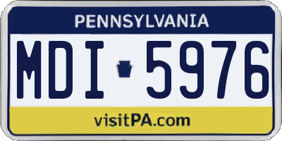PA license plate MDI5976