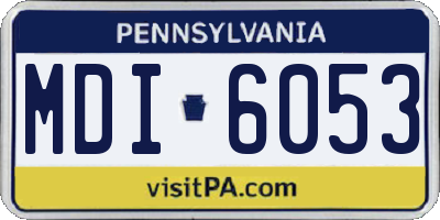 PA license plate MDI6053