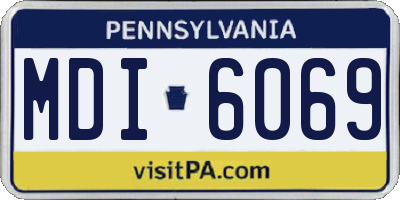 PA license plate MDI6069