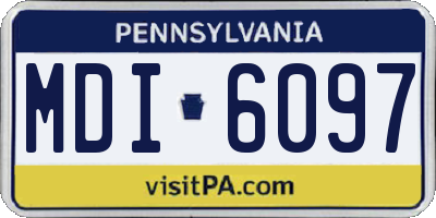 PA license plate MDI6097