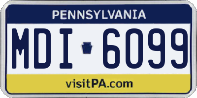 PA license plate MDI6099
