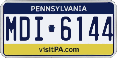 PA license plate MDI6144